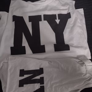 NY tank top and shorts set